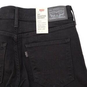 NEW Levi's 311 Shaping‎ Skinny Jeans Mid Rise Black Women's 30x28 10 Short